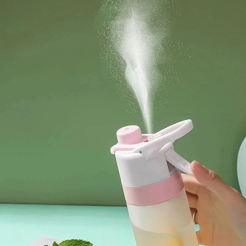 650Ml Spray Water Bottle Portable Outdoor Sport Water Bottle for Girls Gym Fitness Drinking Drinkware Hiking Riding Water Bottle