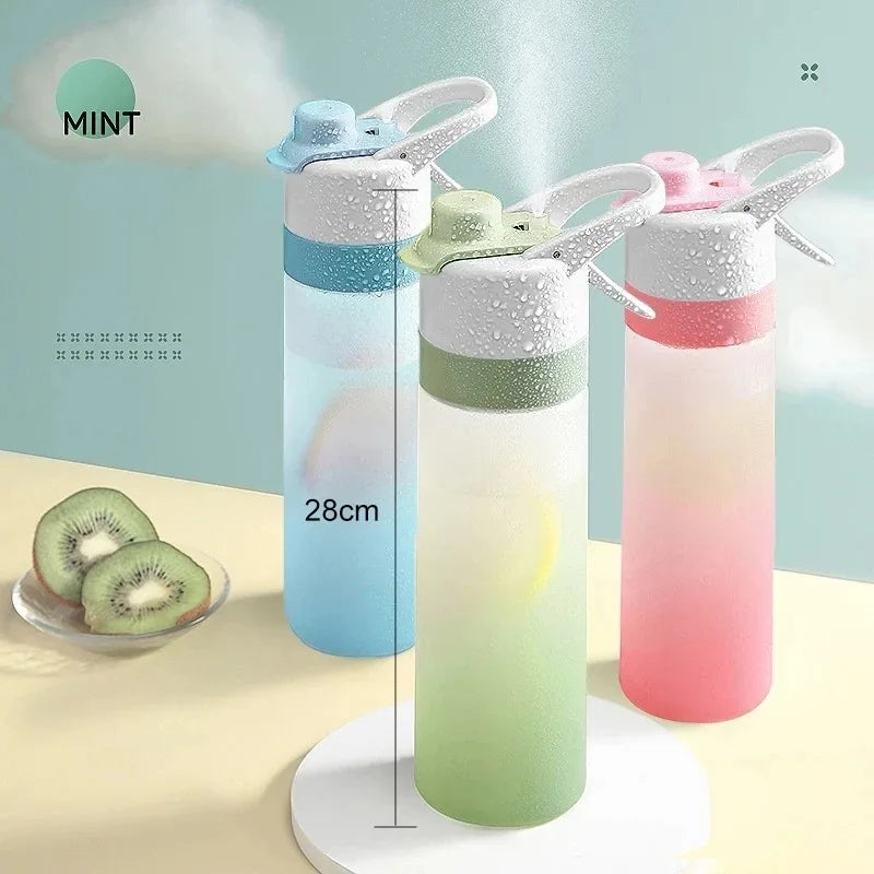 650Ml Spray Water Bottle Portable Outdoor Sport Water Bottle for Girls Gym Fitness Drinking Drinkware Hiking Riding Water Bottle