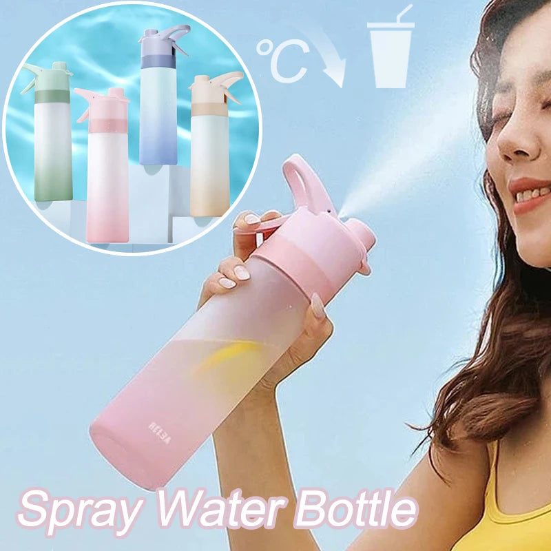 650Ml Spray Water Bottle Portable Outdoor Sport Water Bottle for Girls Gym Fitness Drinking Drinkware Hiking Riding Water Bottle